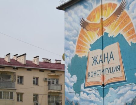 Шымкентте жаңа Конституцияны қолдауға арналған мурал салынды